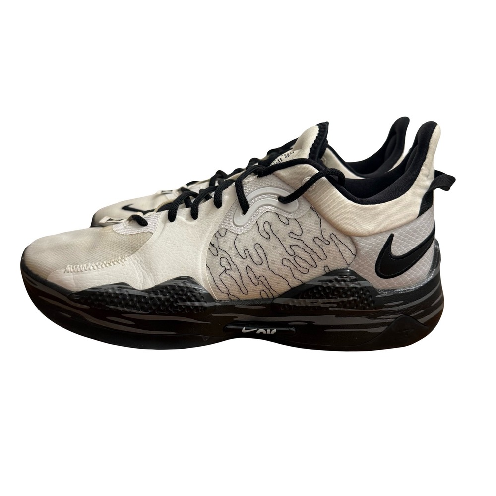 Nike PG 5 Mens White‎ Black Basketball Sneakers Shoes Size 13